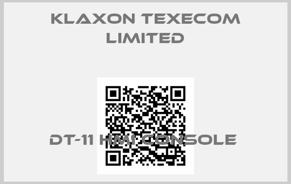 KLAXON TEXECOM LIMITED-DT-11 HMI Console 