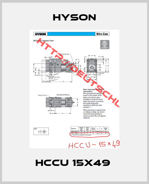 Hyson- HCCU 15x49 