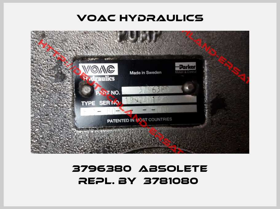 Voac Hydraulics-3796380  absolete repl. by  3781080 