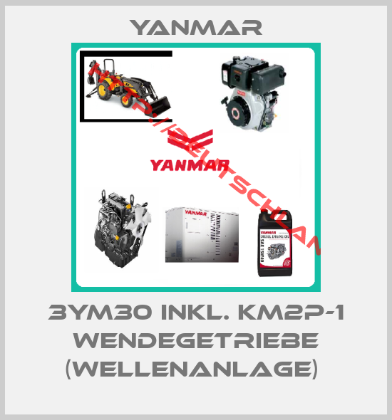 Yanmar-3YM30 INKL. KM2P-1 WENDEGETRIEBE (WELLENANLAGE) 