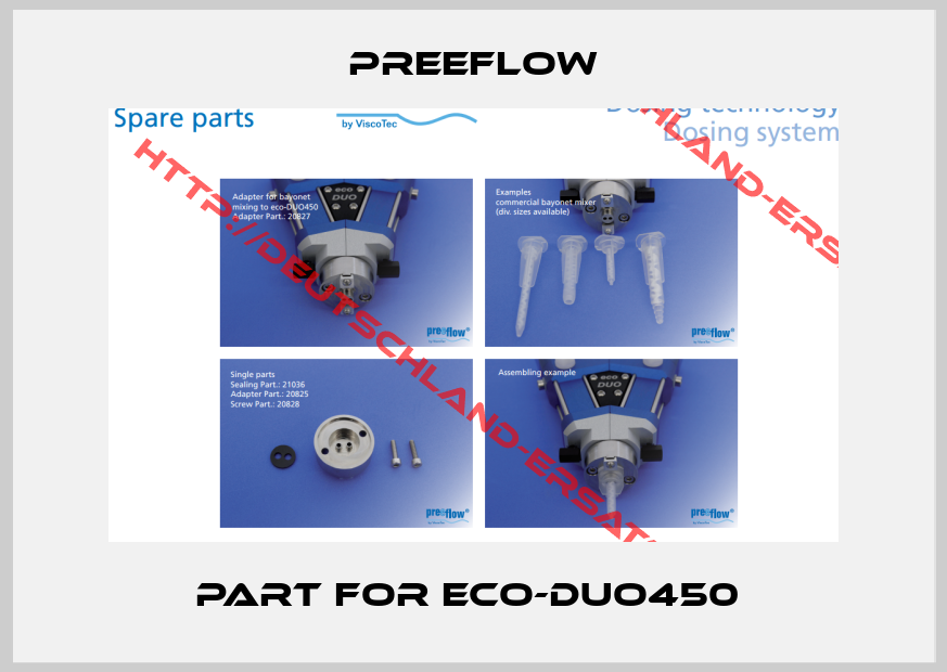 PREEFLOW-Part For eco-DUO450 