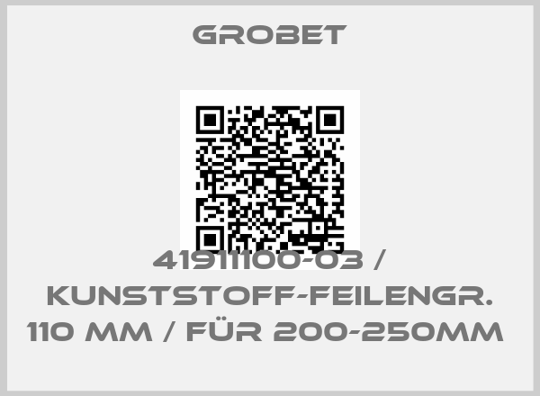 Grobet-41911100-03 / Kunststoff-Feilengr. 110 mm / Für 200-250mm 