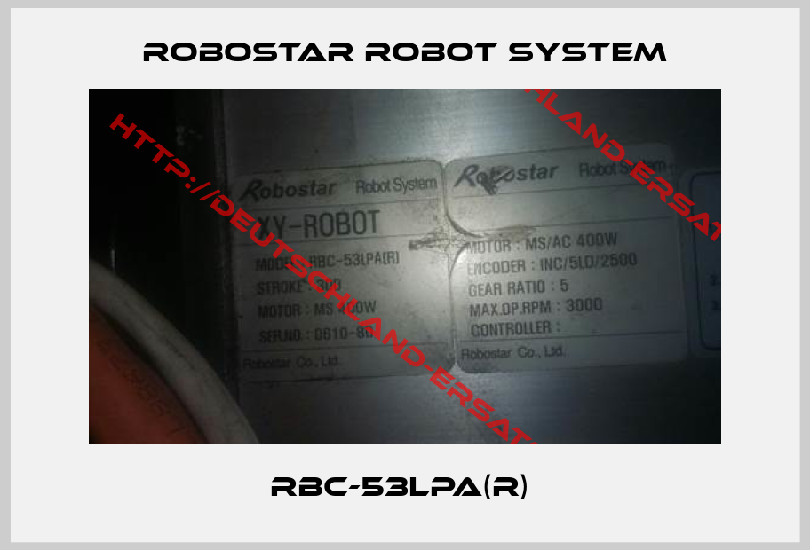 Robostar Robot System-RBC-53LPA(R) 