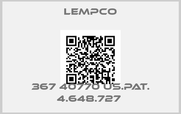 Lempco-367 40770 US.PAT. 4.648.727 