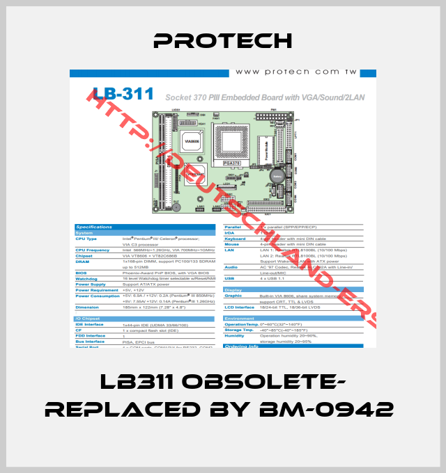 Protech-LB311 OBSOLETE- REPLACED BY BM-0942 