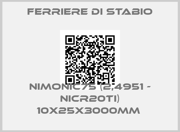 Ferriere di Stabio-Nimonic75 (2,4951 - NiCr20Ti) 10x25x3000mm 