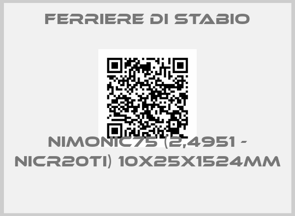Ferriere di Stabio-Nimonic75 (2,4951 - NiCr20Ti) 10x25x1524mm 
