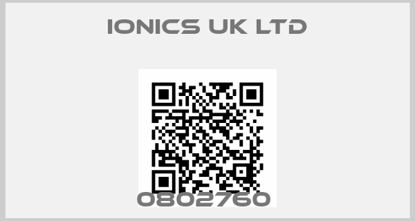 Ionics UK Ltd-0802760 