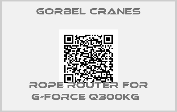 Gorbel Cranes-Rope router for G-FORCE Q300KG  
