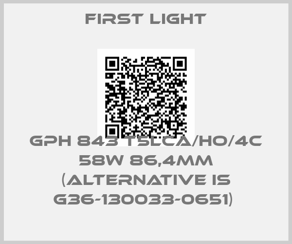 FIRST LIGHT-GPH 843 T5LCA/HO/4C 58W 86,4MM (alternative is G36-130033-0651) 