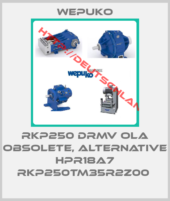 Wepuko-RKP250 DRMV OLA obsolete, alternative HPR18A7 RKP250TM35R2Z00 