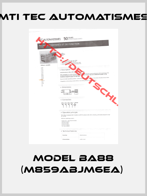 MTI TEC AUTOMATISMES-Model BA88 (M859ABJM6EA) 