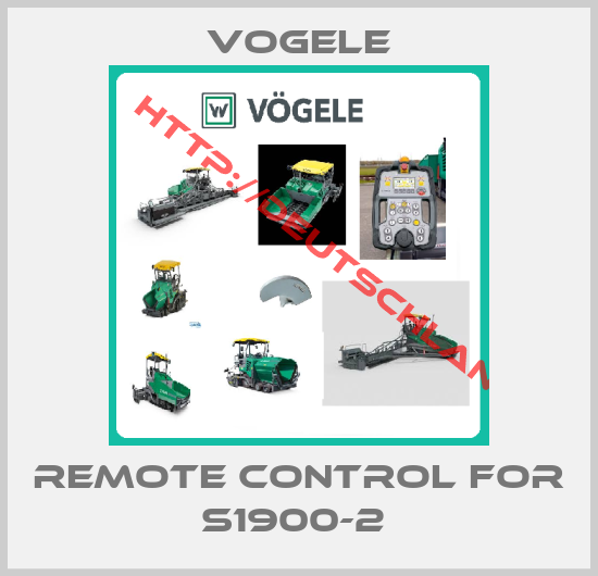 Vogele-Remote control for S1900-2 