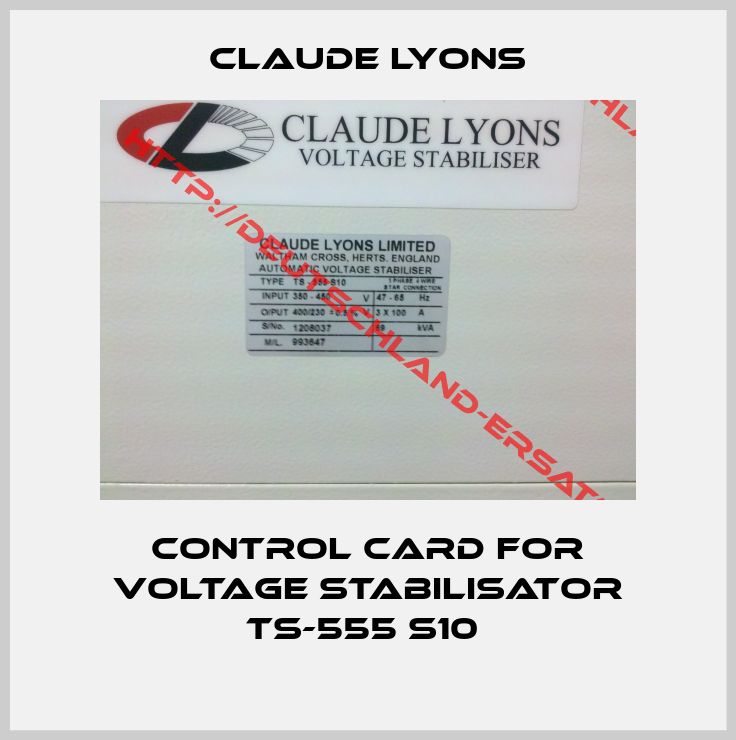 Claude Lyons-Control card for voltage stabilisator TS-555 S10 