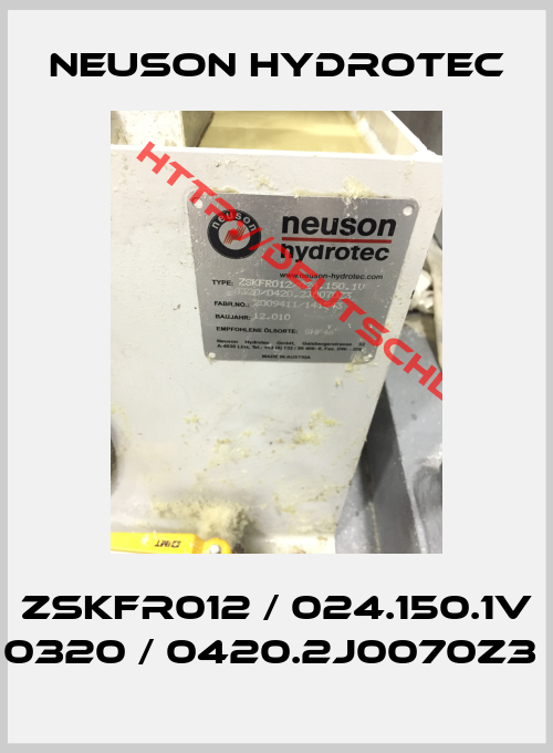Neuson Hydrotec-ZSKFR012 / 024.150.1V 0320 / 0420.2J0070Z3 