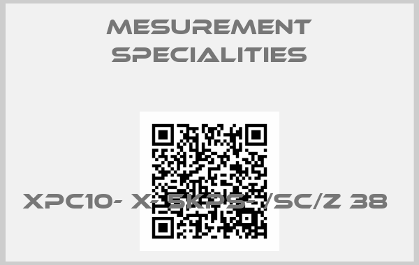 Mesurement Specialities-XPC10- X- 5KPS- /SC/Z 38 