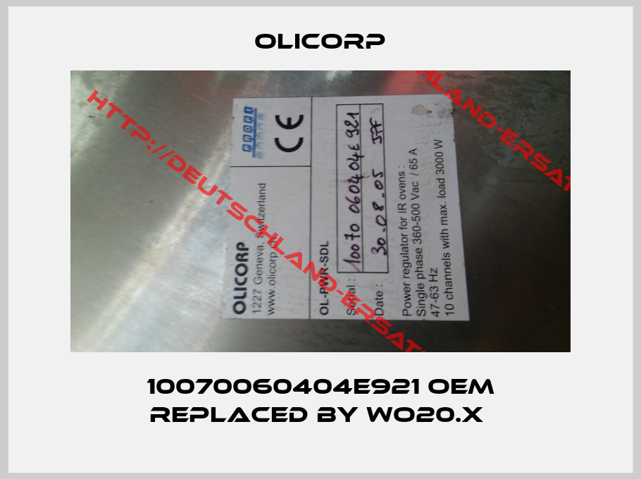 Olicorp-10070060404E921 OEM replaced by WO20.X 