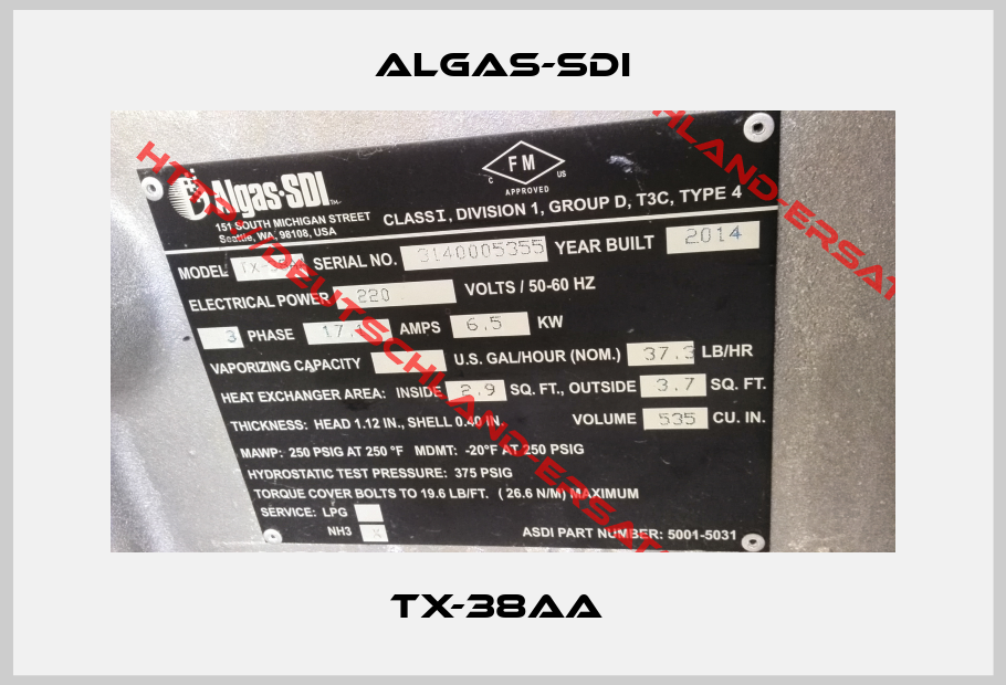 ALGAS-SDI-TX-38AA 