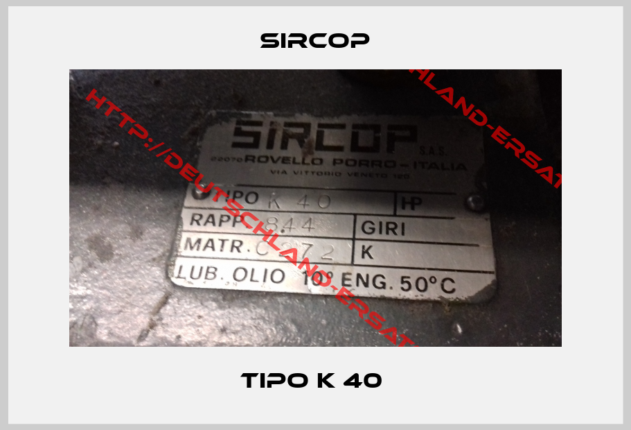 SIRCOP-TIPO K 40 