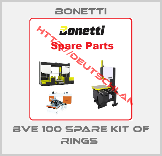 Bonetti-BVe 100 Spare Kit of rings 