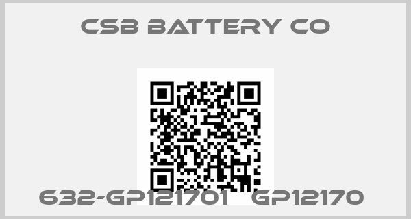CSB Battery Co-632-GP121701   GP12170 
