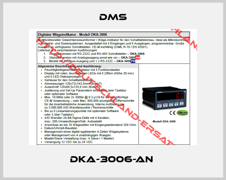 Dms-DKA-3006-AN 