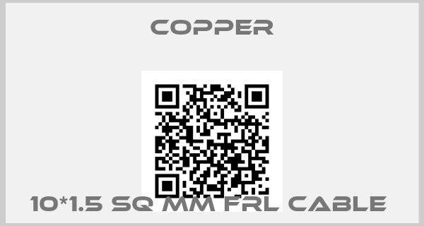 Copper-10*1.5 sq mm FRL Cable 