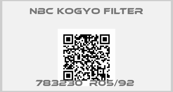 NBC KOGYO FILTER-783230  R05/92 