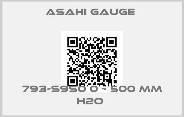 ASAHI Gauge -793-S9S0 0 ~ 500 MM H2O 