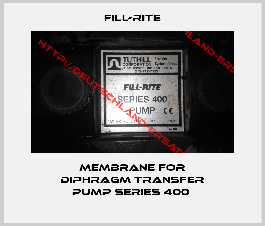Fill-Rite-Membrane for Diphragm Transfer pump Series 400 