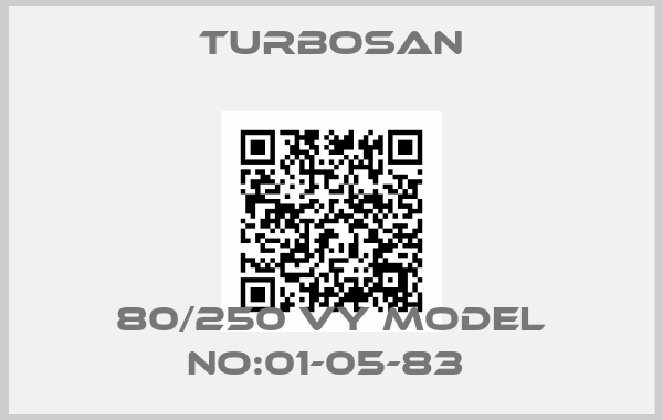 Turbosan-80/250 VY MODEL NO:01-05-83 