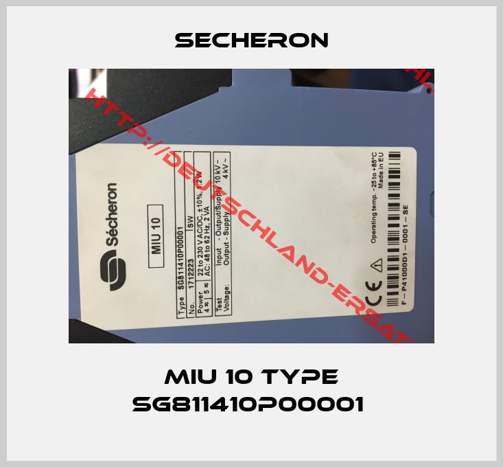 Secheron-MIU 10 Type SG811410P00001 