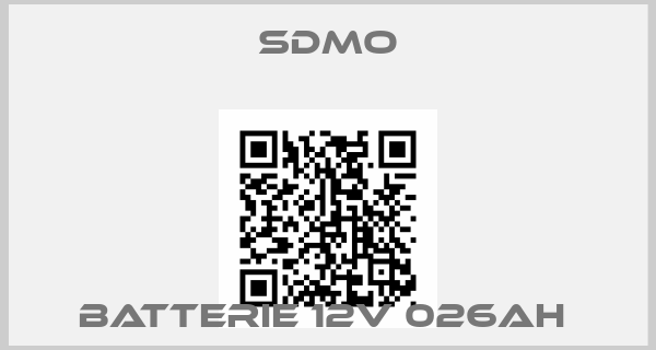 SDMO-BATTERIE 12V 026Ah 