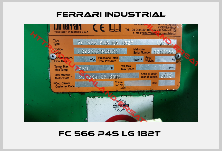 Ferrari Industrial-FC 566 P4S LG 182T 