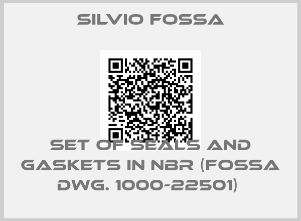 Silvio FOSSA-Set of seals and gaskets in NBR (FOSSA dwg. 1000-22501) 