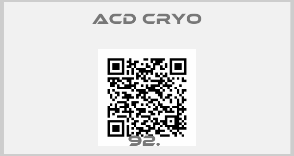 Acd Cryo-92. 