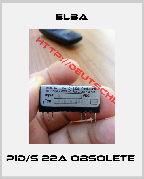 Elba-PID/S 22A obsolete 