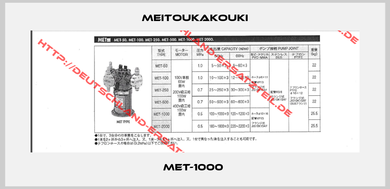 Meitoukakouki-MET-1000 