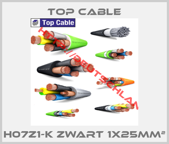 TOP cable-H07Z1-K Zwart 1x25mm²