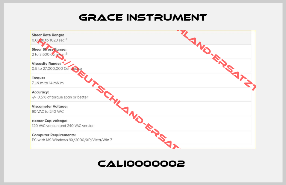 Grace Instrument-CALI0000002 