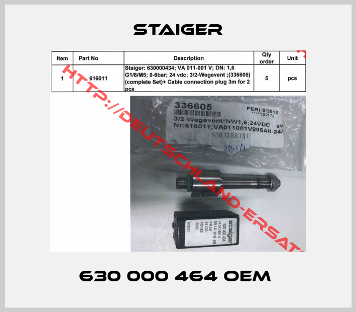 Staiger-630 000 464 oem 