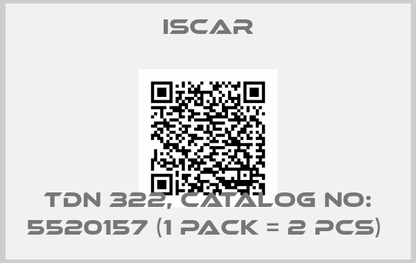 Iscar-TDN 322, Catalog No: 5520157 (1 Pack = 2 Pcs) 