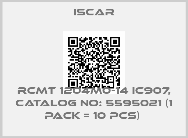 Iscar-RCMT 1204M0-14 IC907, Catalog No: 5595021 (1 Pack = 10 Pcs) 