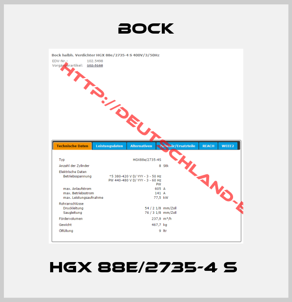 Bock-HGX 88e/2735-4 S 