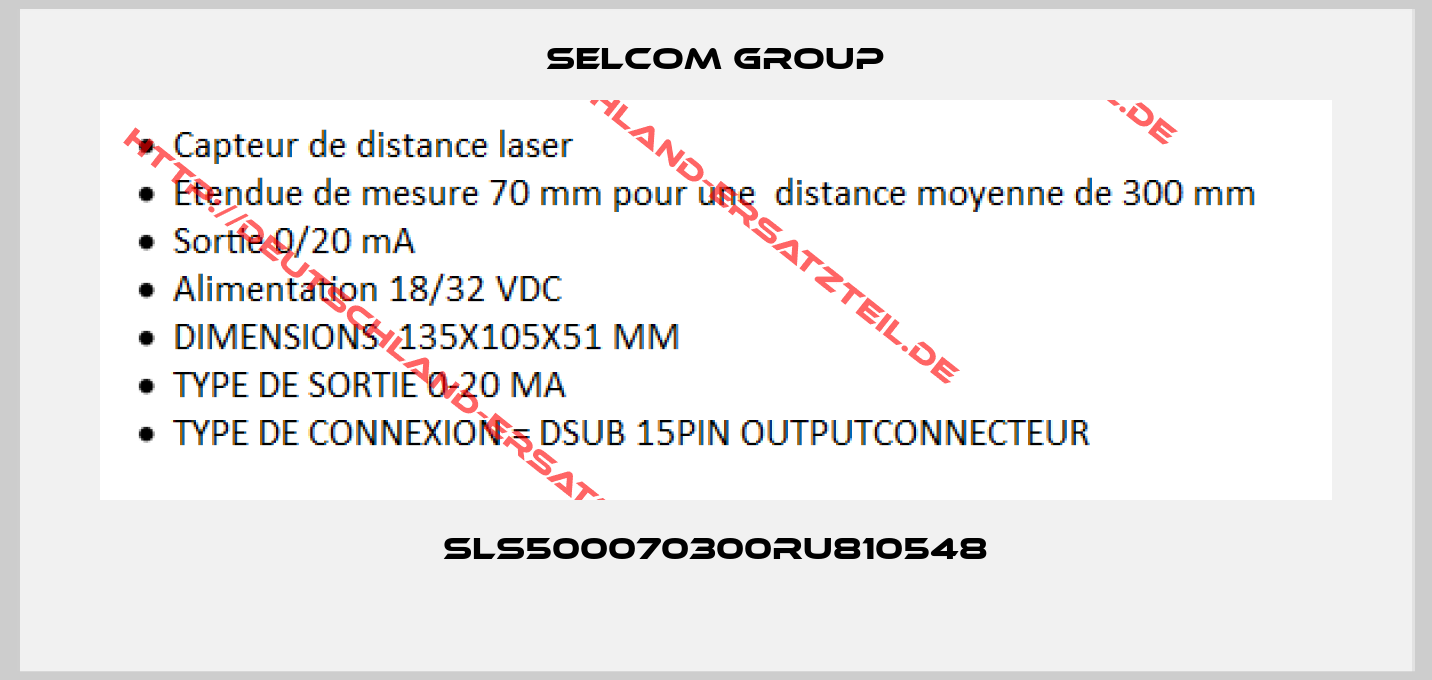 Selcom Group-SLS500070300RU810548   
