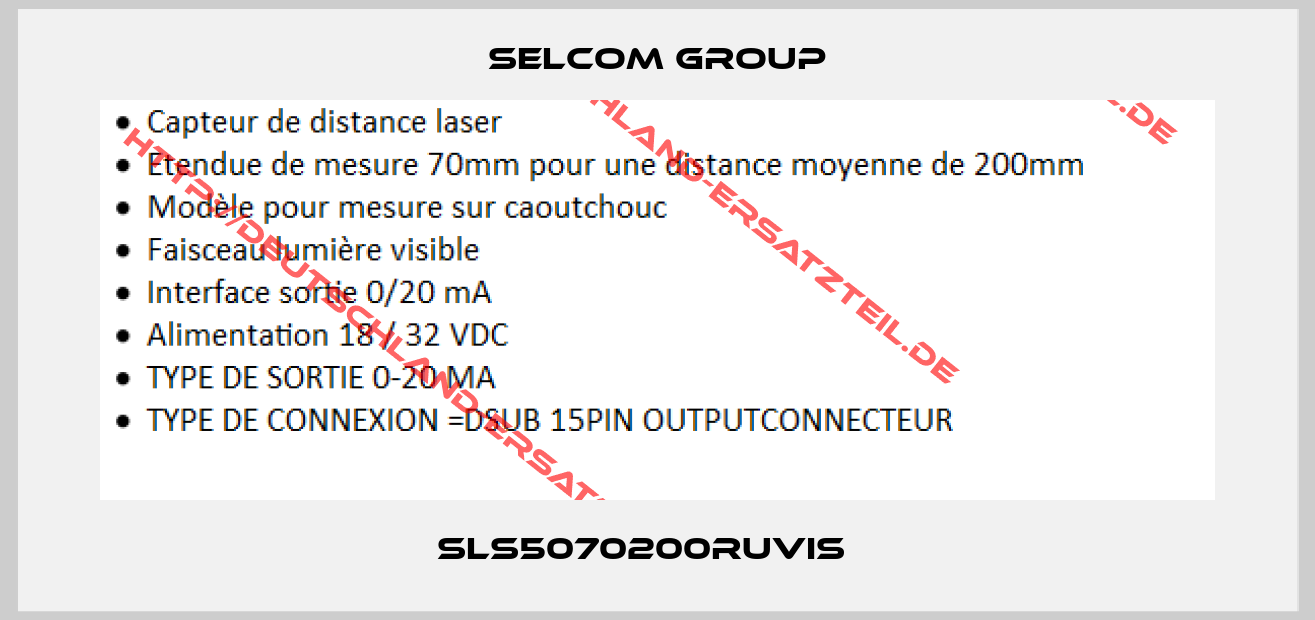 Selcom Group-SLS5070200RUVIS   