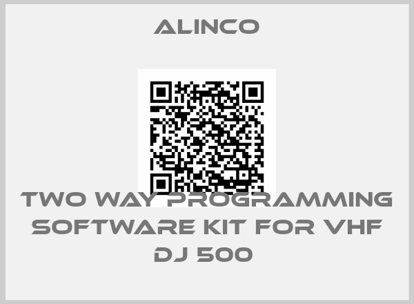 ALINCO-Two Way Programming Software Kit For VHF DJ 500 