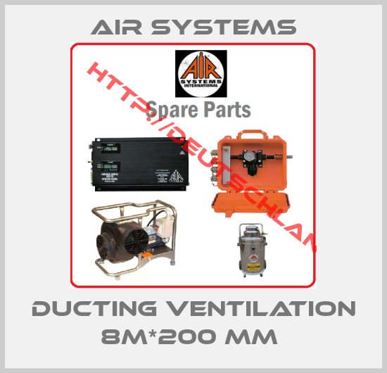 Air systems-Ducting ventilation 8m*200 mm 