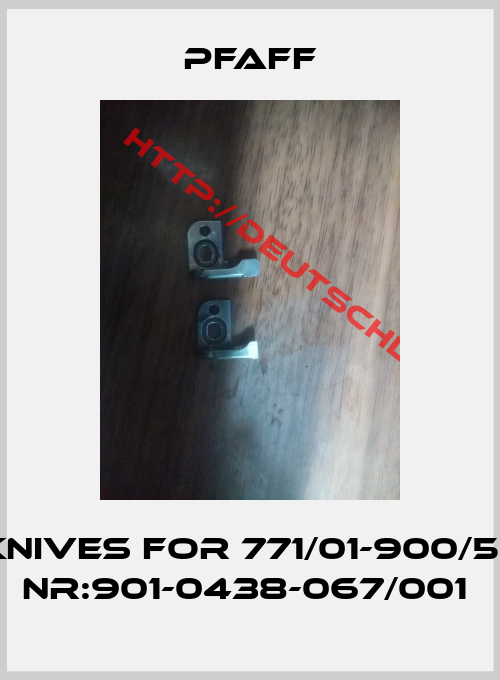 Pfaff-Knives for 771/01-900/51, Nr:901-0438-067/001 
