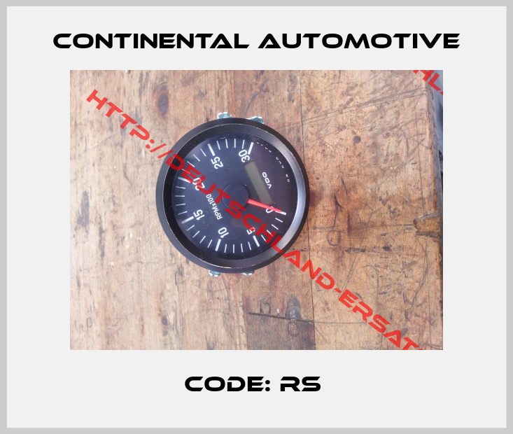 Continental Automotive-Code: RS 